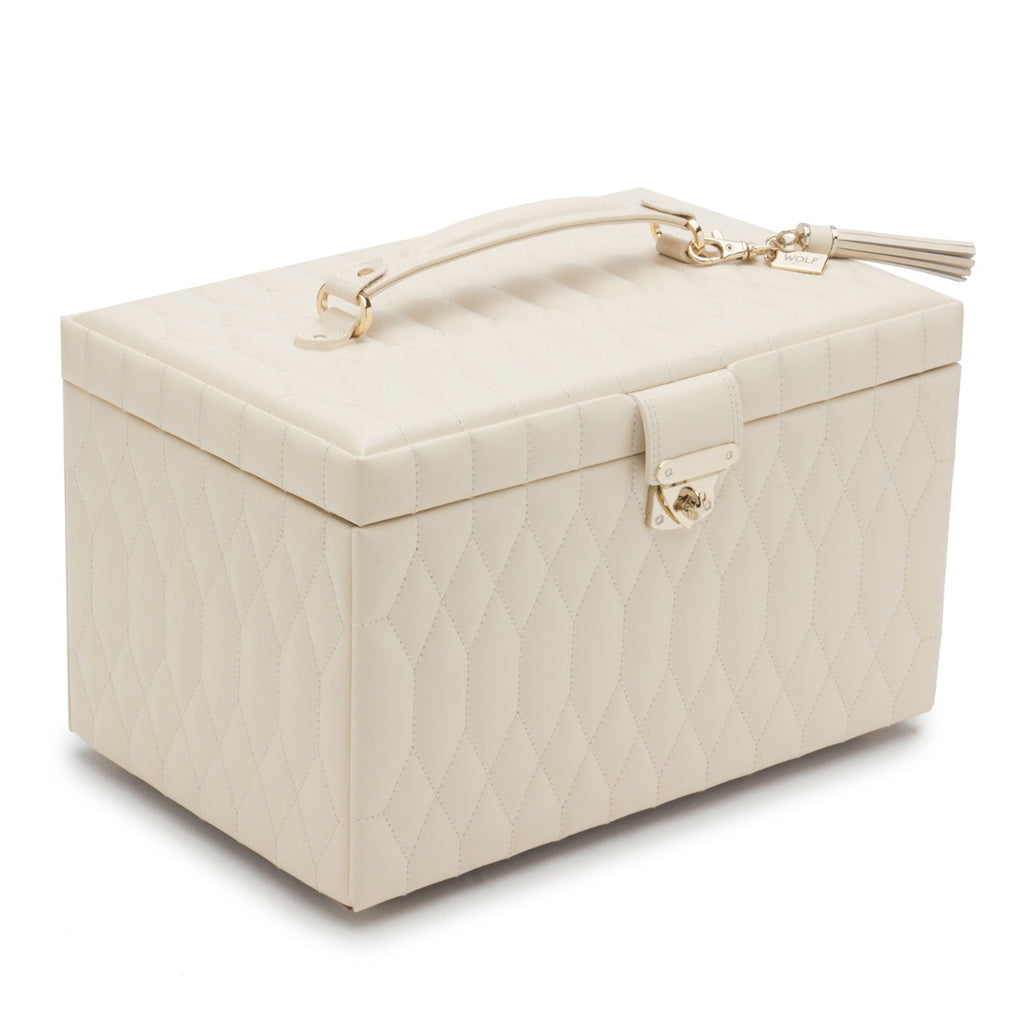 Wolf Caroline Large Jewellery Case Ivory 329653