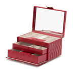 Wolf Caroline Medium Jewellery Case Red 329772