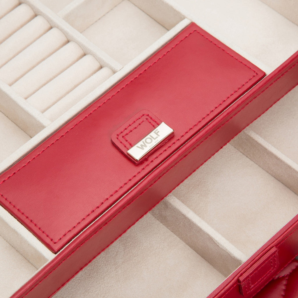 Wolf Caroline Medium Jewellery Case Red 329772
