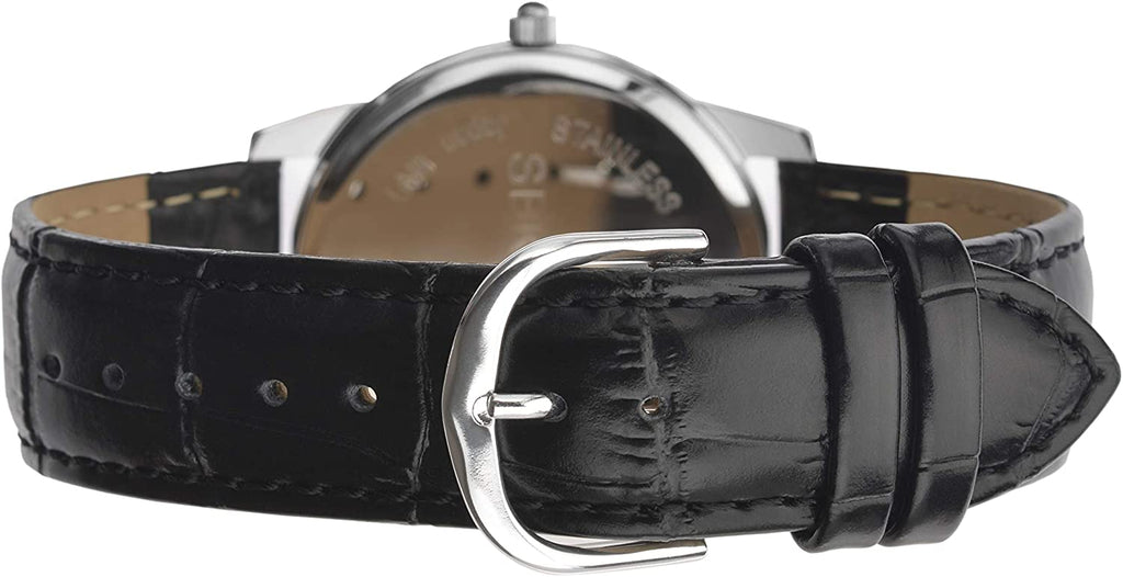 Sekonda Men's Watch with Black Dial and Black Leather Strap 3346