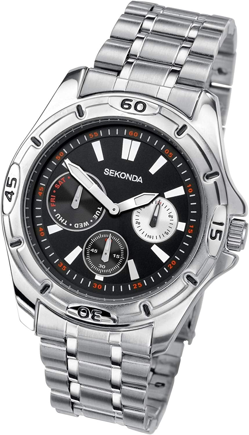 Sekonda Men's Multi Dial Stainless Steel Bracelet Watch 3355