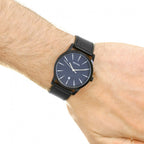Sekonda Gents Watch with Blue Dial and Black Leather Strap 3536