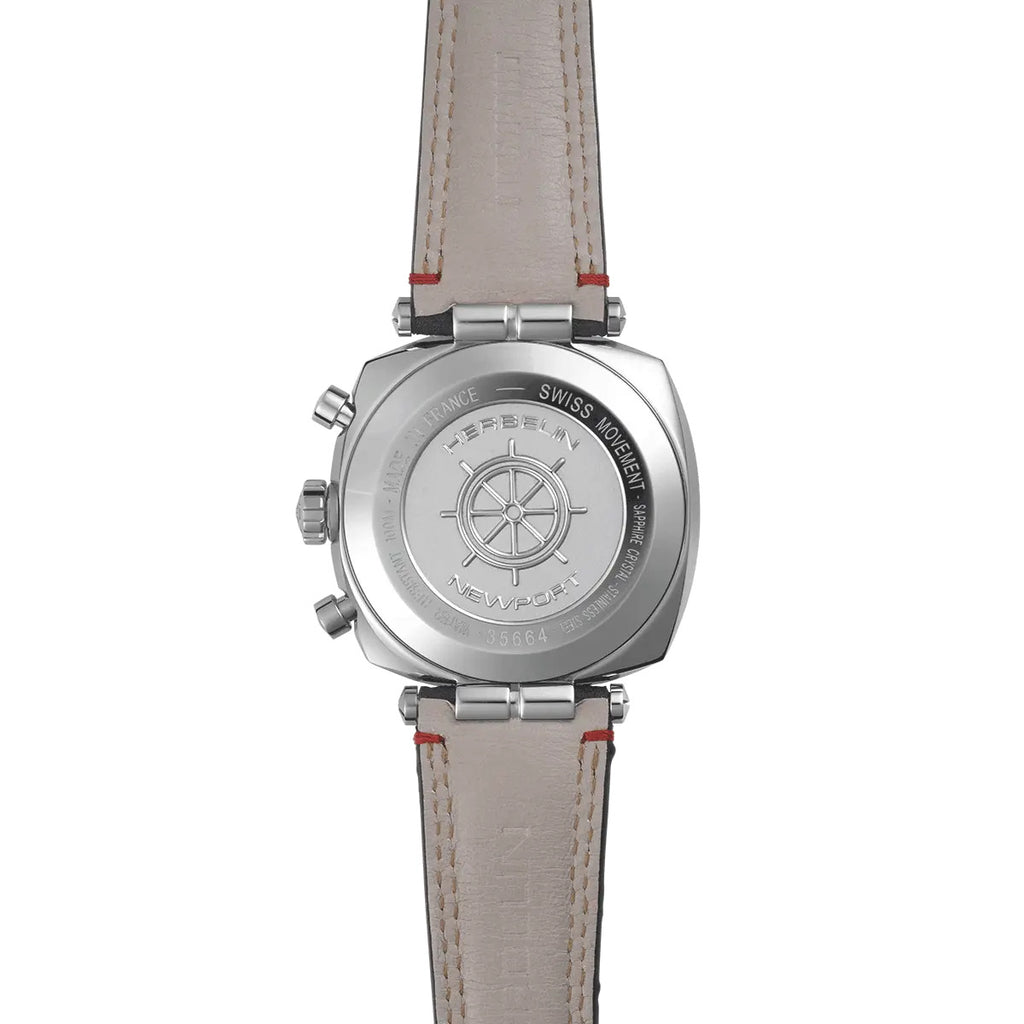 Herbelin Newport Heritage Mens Watch with Blue Dial and Blue Strap 35664AP25