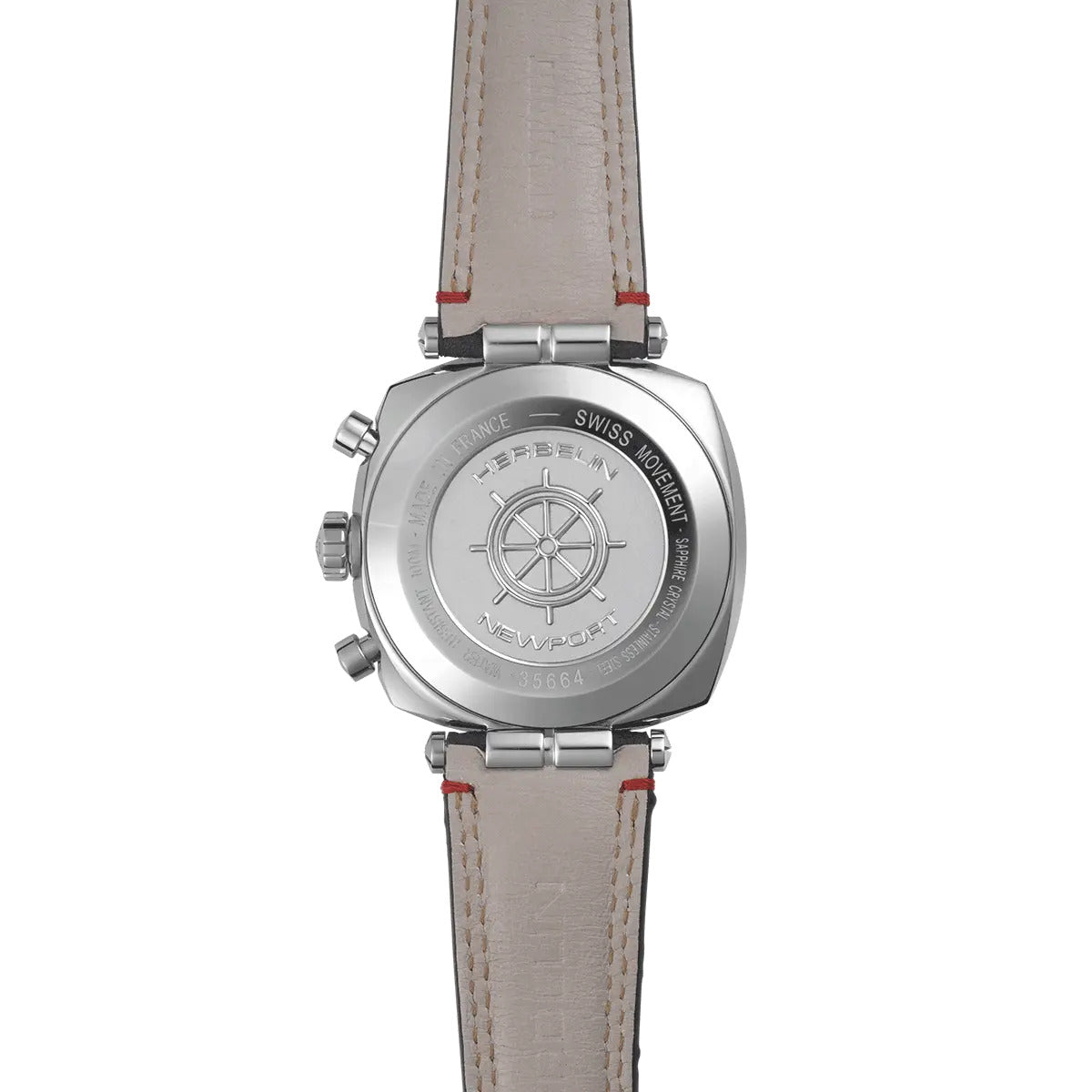 Herbelin Newport Heritage Mens Watch with Blue Dial and Blue Strap 35664AP25