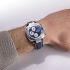 Herbelin Newport Heritage Mens Watch with Blue Dial and Blue Strap 35664AP25
