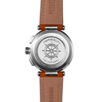Herbelin Newport Heritage Mens Watch with Blue Dial and Brown Strap 37658AP15GD