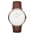 Nordgreen Native Bundle Scandinavian Rose Gold Ladies Watch with Rose Mesh & Brown Leather Straps