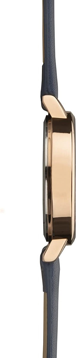 Gwylio Menywod Sekonda Editions gyda Deial Patrwm Lês Blodeuog a Strap PU Glas 40307