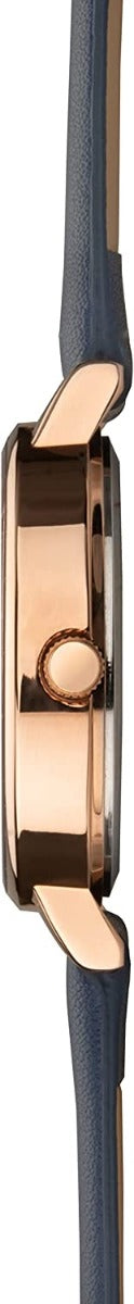 Gwylio Menywod Sekonda Editions gyda Deial Patrwm Lês Blodeuog a Strap PU Glas 40307