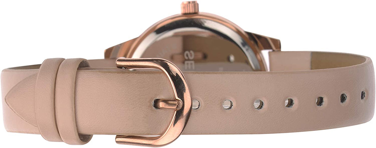 Sekonda Editions Ladies Watch with Rose Gold Case and Nude Strap 40333
