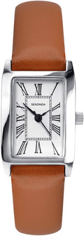 Sekonda Ladies Watch With White Dial And Tan Strap 40339