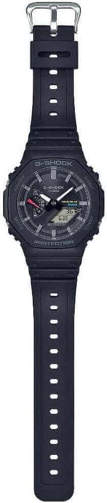 Casio G-Shock Gwylio Analog-Ddigidol Dynion gyda Deial Du a Strap Ddu GA-B2100-1AER