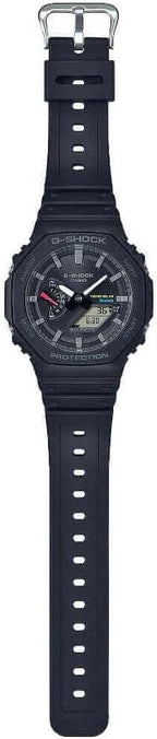 Casio G-Shock Gwylio Analog-Ddigidol Dynion gyda Deial Du a Strap Ddu GA-B2100-1AER