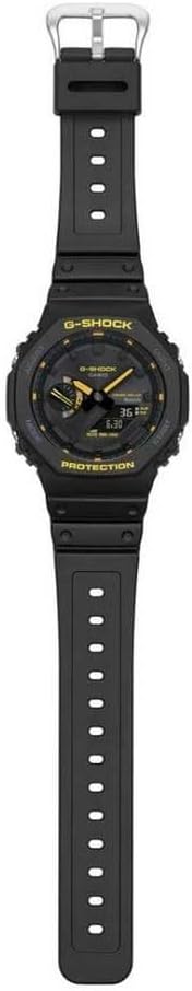 Casio G-Shock Gwylio Analog-Ddigidol i Ddynion gyda Deial Du a Strap Ddu GA-B2100CY-1AER