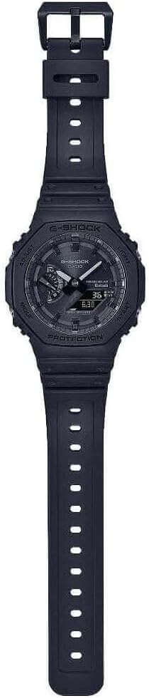 Casio G-Shock Gwylio Analog-Ddigidol i Ddynion gyda Deial Du a Strap Du GA-B2100-1A1ER