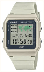 Casio Unisex Digital Watch with LED Dial and White Strap LF-30W-8AEF