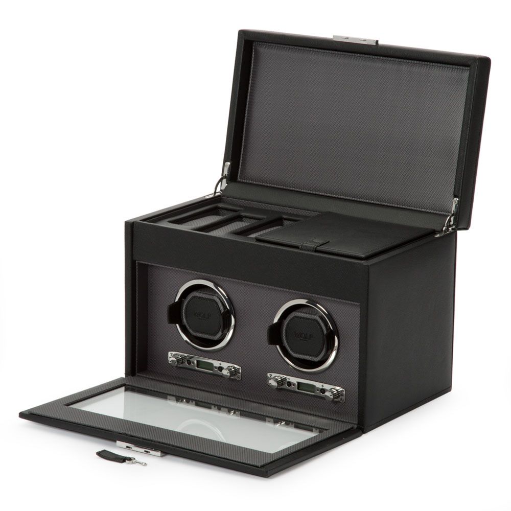 Wolf Viceroy Double Watch Winder with Storage 456202