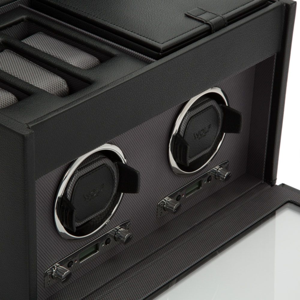 Wolf Viceroy Double Watch Winder with Storage 456202