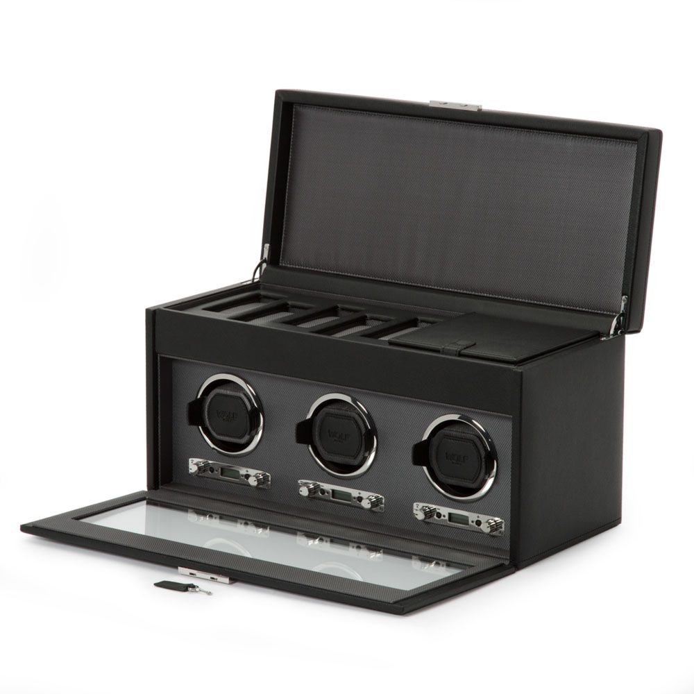 Wolf Viceroy Triple Watch Winder with Storage 456302