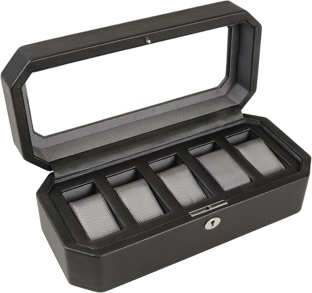 WOLF Heritage Watch Box for 5 watches with Glass Cover 4583029
