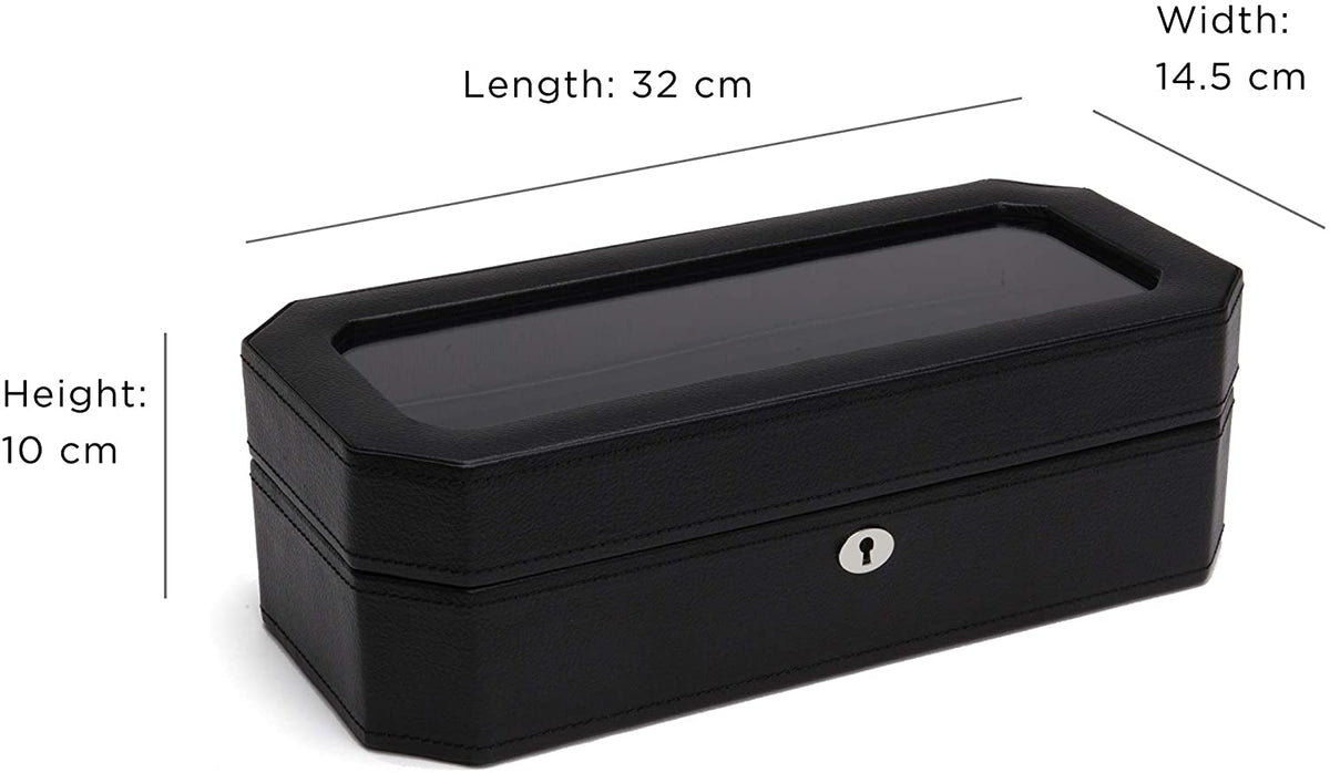 WOLF Heritage Watch Box for 5 watches with Glass Cover 4583029