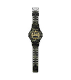 Oriawr Dynion Casio G-Shock gyda Deial Aur a Strap Camo GA-700CMG-3AER