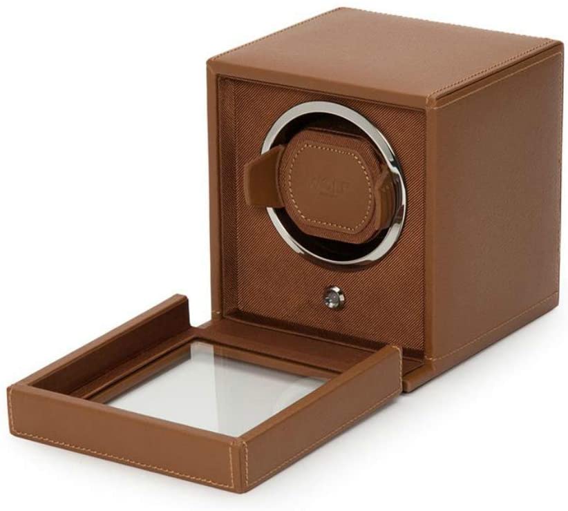Wolf Designs Cub Single Watch Winder with Glass Cover 461127