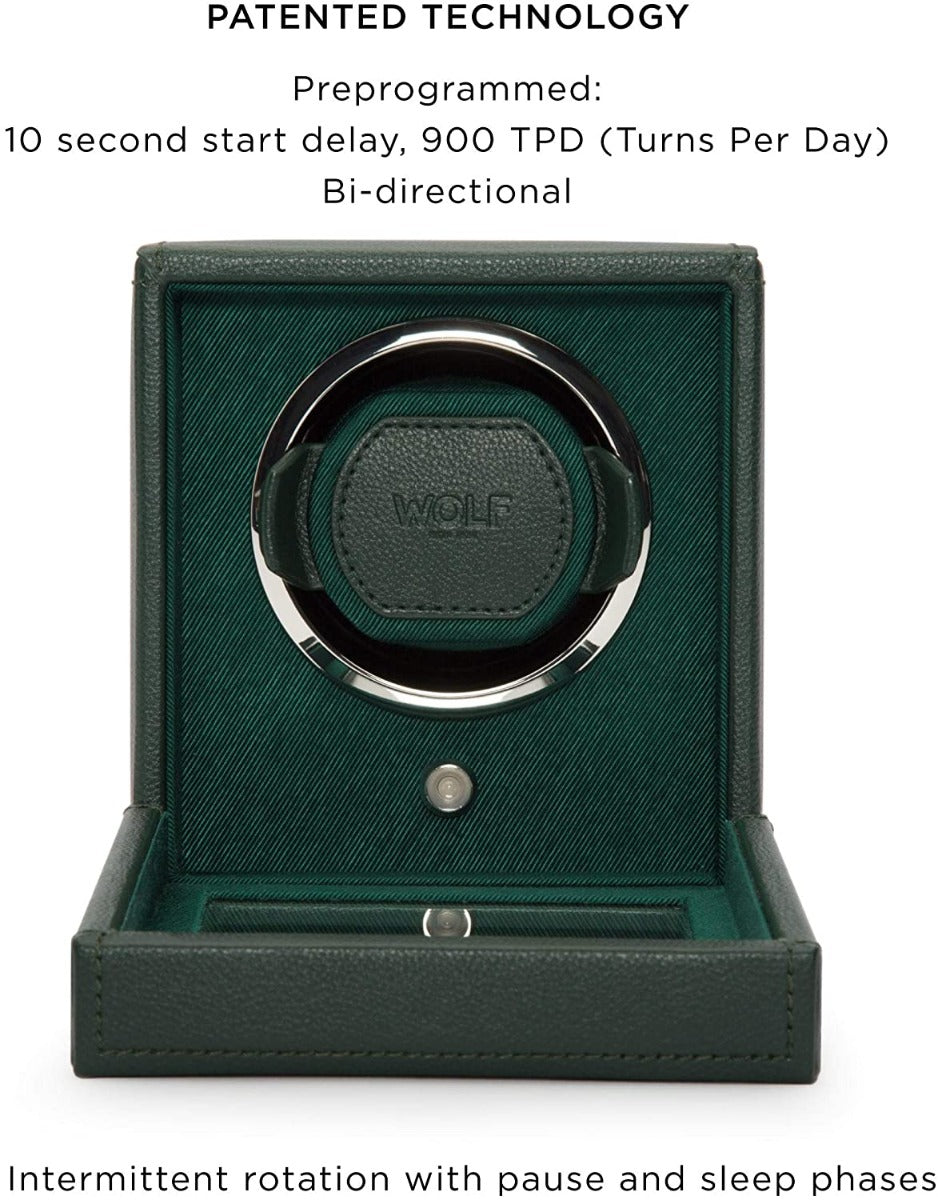 WOLF Cub 461141 Automatic Single Watch Winder with Glass Cover 461141