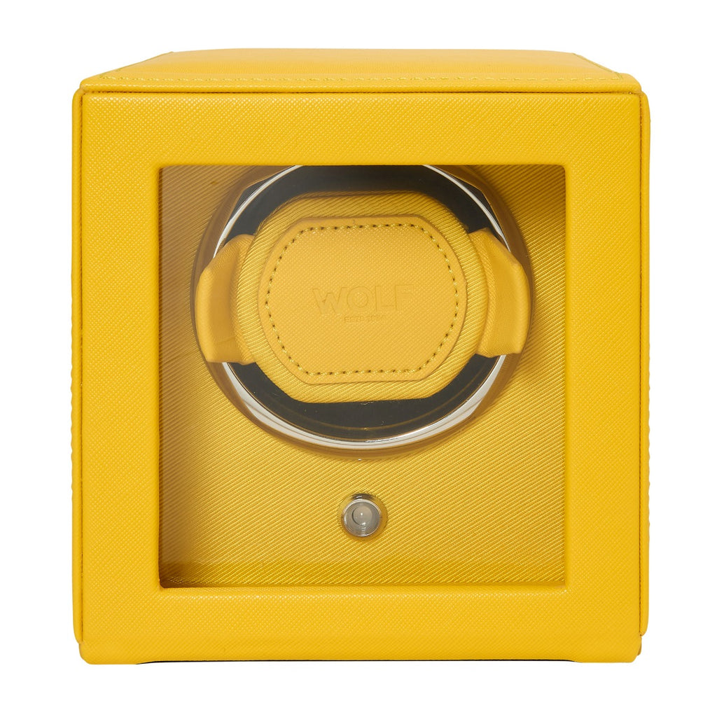 Wolf Designs Cub Yellow Single Watch Winder with Glass Cover 461192
