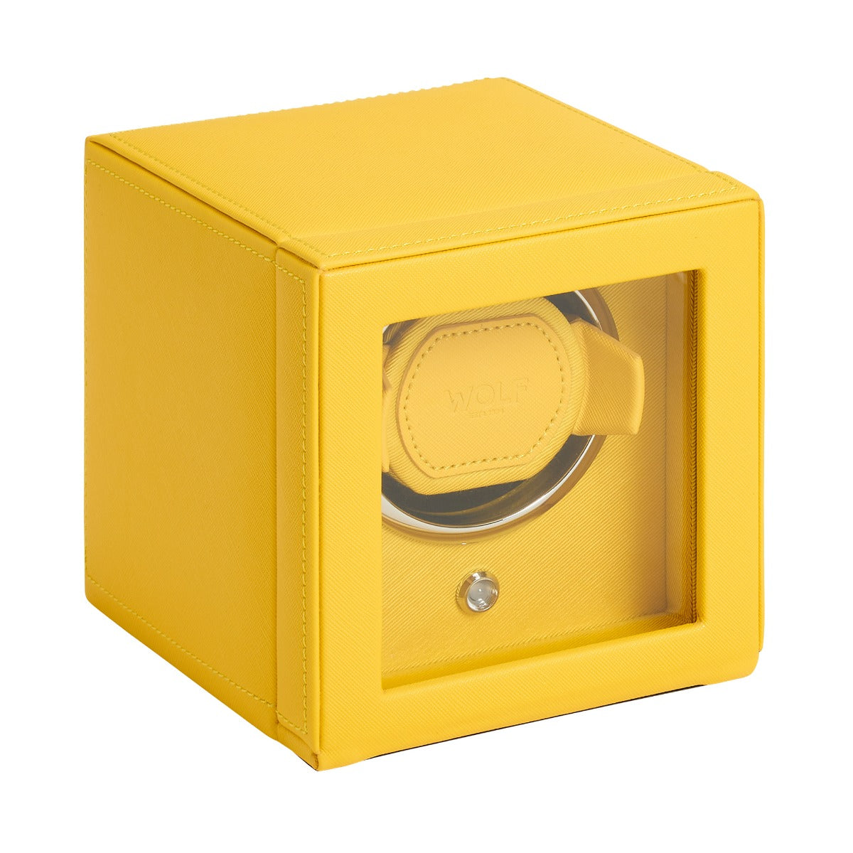 Wolf Designs Cub Yellow Single Watch Winder with Glass Cover 461192