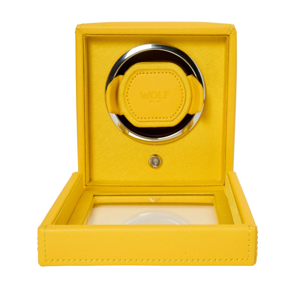 Wolf Designs Cub Yellow Single Watch Winder with Glass Cover 461192