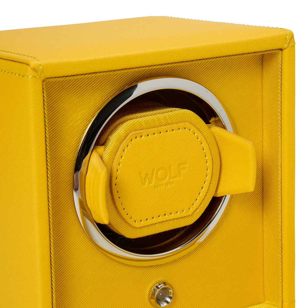 Wolf Designs Cub Yellow Single Watch Winder with Glass Cover 461192