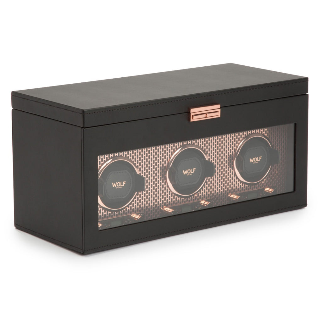 Wolf Axis Triple Watch Winder with Storage 469416