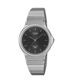 Casio Collection Mens Watch with Black Dial and Silver Strap MQ-24DA-1AEF