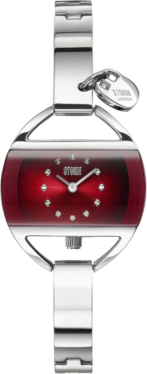 Storm Temptress Charm Red Ladies Watch with Red Dial and Silver Bracelet 47013/R