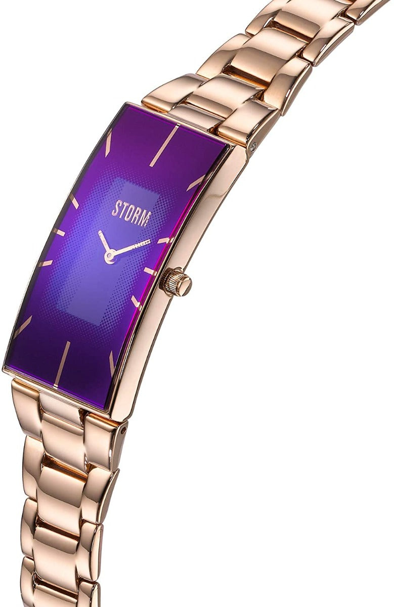 Storm Ixia Ladies Watch with Rose Gold Bracelet and Purple Dial 47255/P