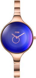 STORM Ola Watch Rose Gold Blue Ladies Watch with Blue Dial and Rose Gold Bracelet 47272/B