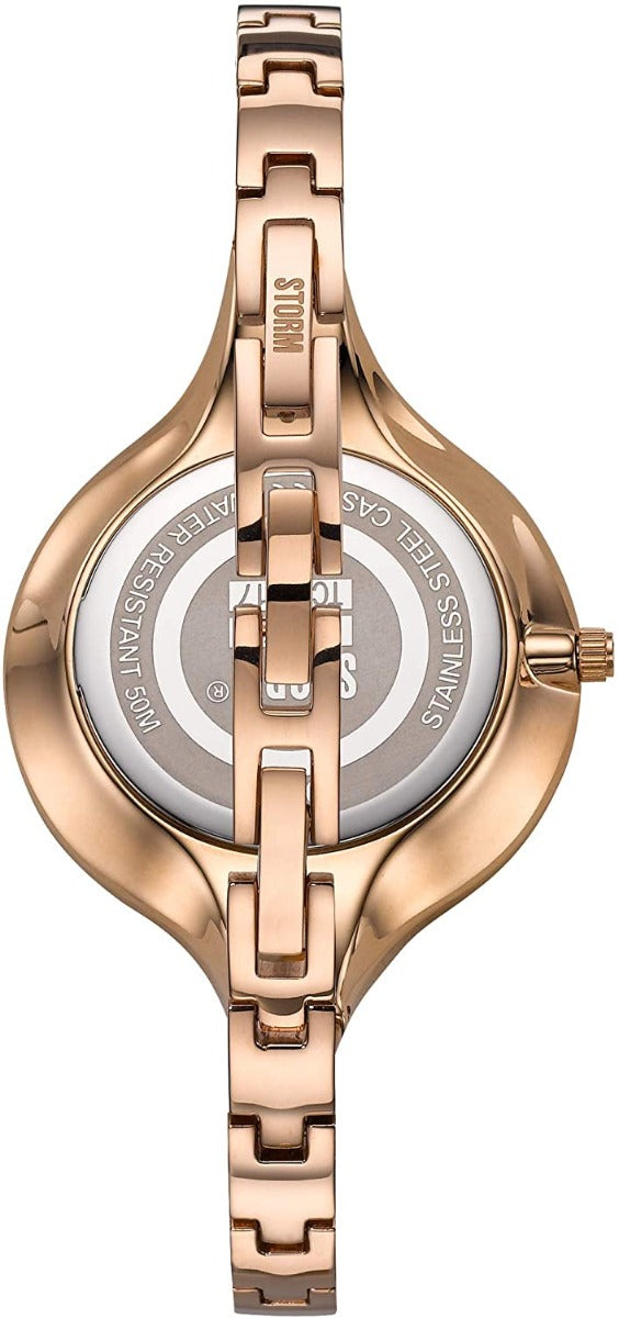 STORM Ola Watch Rose Gold Blue Ladies Watch with Blue Dial and Rose Gold Bracelet 47272/B