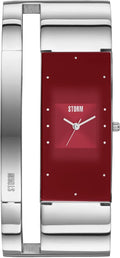 Storm Ladies Alvara Red Watch with Silver Bangle and Red Dial 47343/R