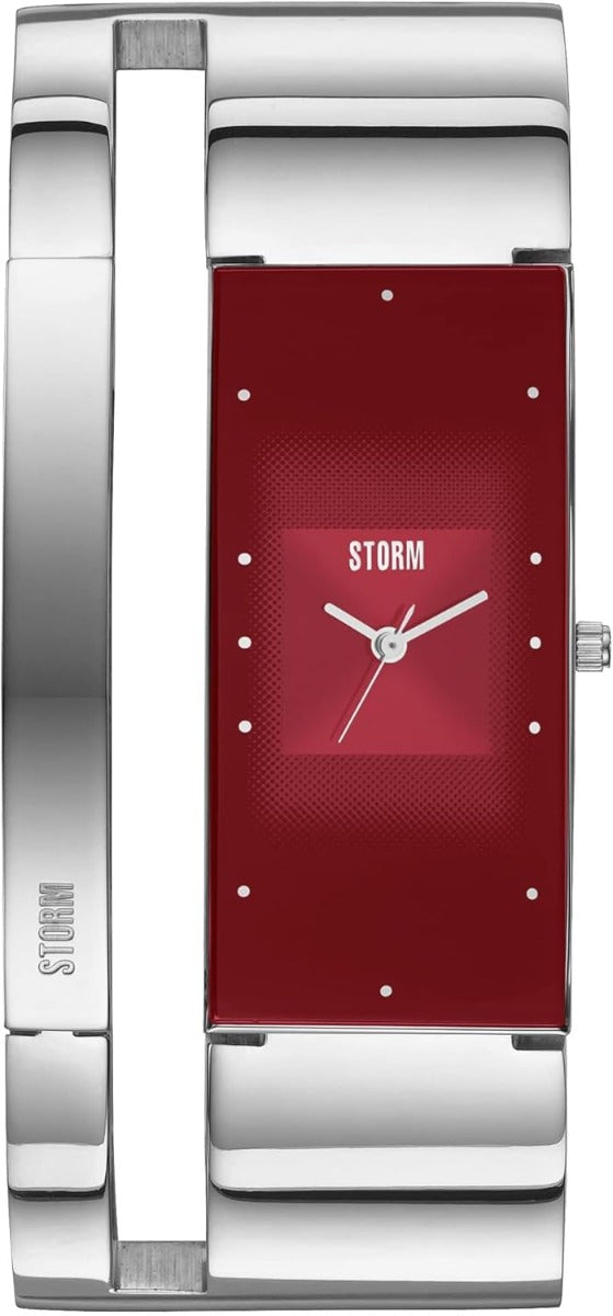 Storm Ladies Alvara Red Watch with Silver Bangle and Red Dial 47343/R