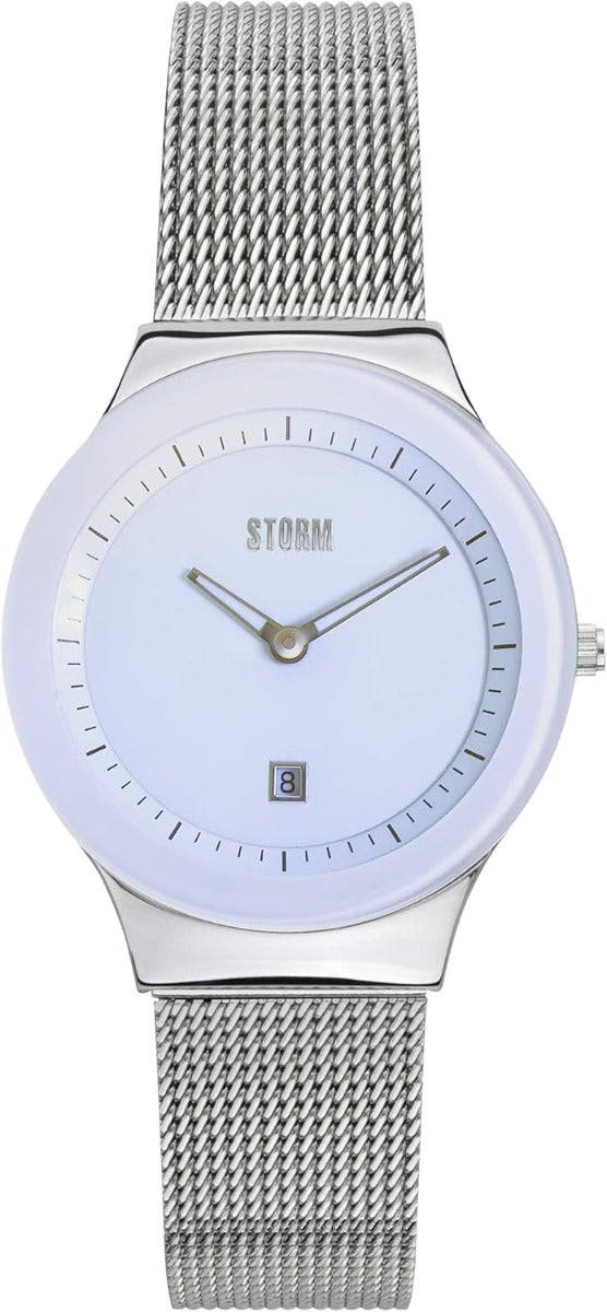 Ladies Storm Mini Sotec Watch with Blue Dial and Silver Milanese Strap 47383/IB