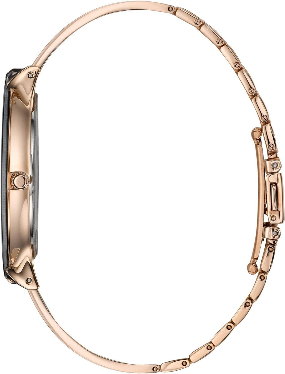 Gwylio Ostele i Ferched Storm gyda Deial Du a Strap Bangle Aur Rhosyn 47401/RG **Wedi'i Adnewyddu**