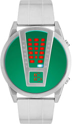 Storm London RAZAR Green Mens Digital Watch with Silver Bracelet and Green Dial 47407/LG