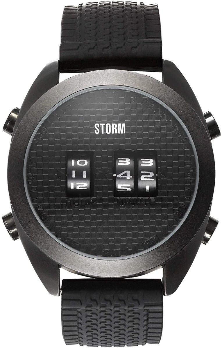 Storm Kombi Mens Watch with Black Silicone Strap and Black Dial 47412/SL
