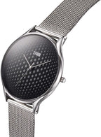 Gwylio Llwyd STORM Cobra-X gyda Deial Llwyd a Strap Milanese Arian 47427/GY