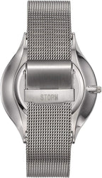 Gwylio Llwyd STORM Cobra-X gyda Deial Llwyd a Strap Milanese Arian 47427/GY