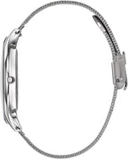 Gwylio Llwyd STORM Cobra-X gyda Deial Llwyd a Strap Milanese Arian 47427/GY