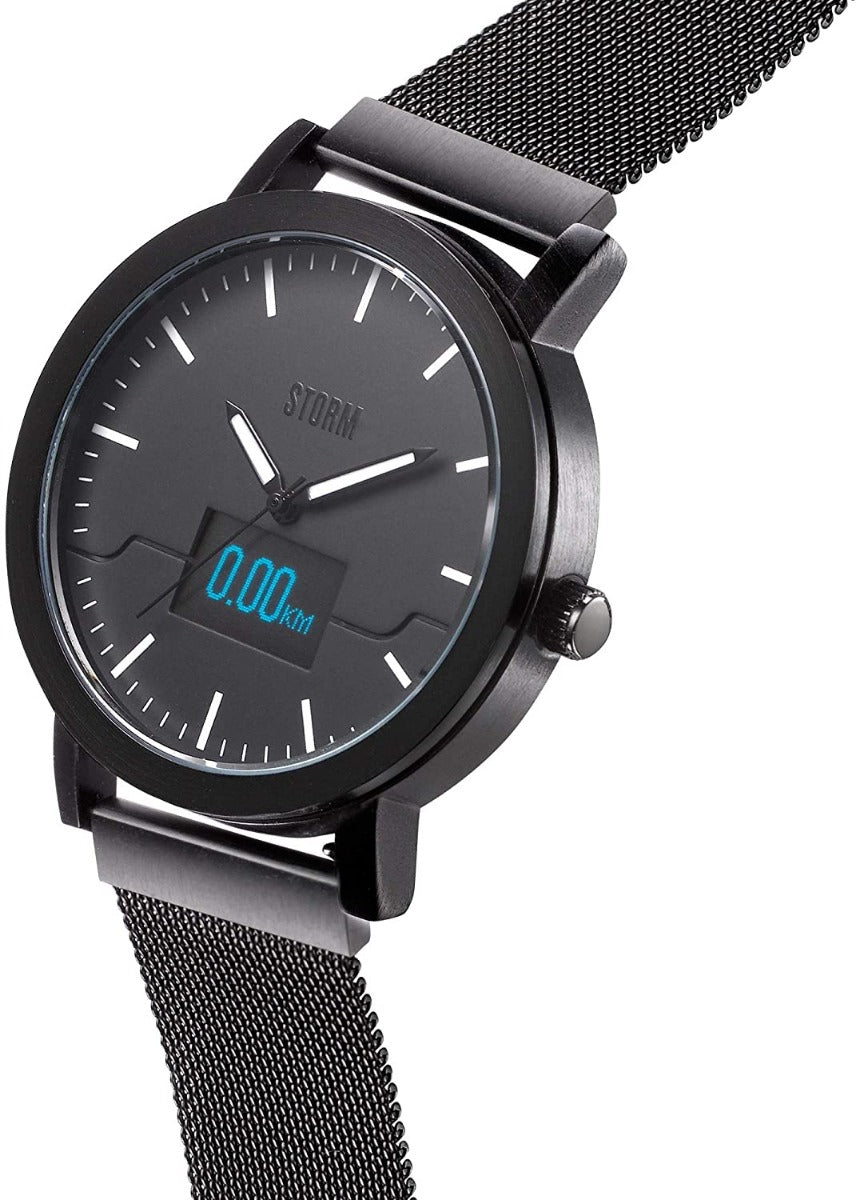 Storm HY2 Mens Watch with Black Dial And Black Milanese Strap 47445/SL