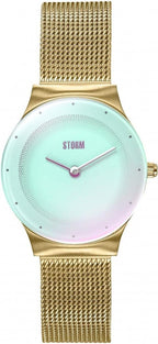 Ladies Storm Mini Terelo Watch with Ice Dial and Gold Milanese Strap 47452/GD