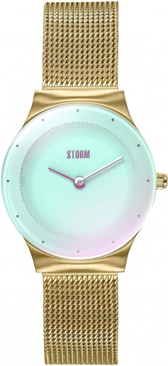 Ladies Storm Mini Terelo Watch with Ice Dial and Gold Milanese Strap 47452/GD